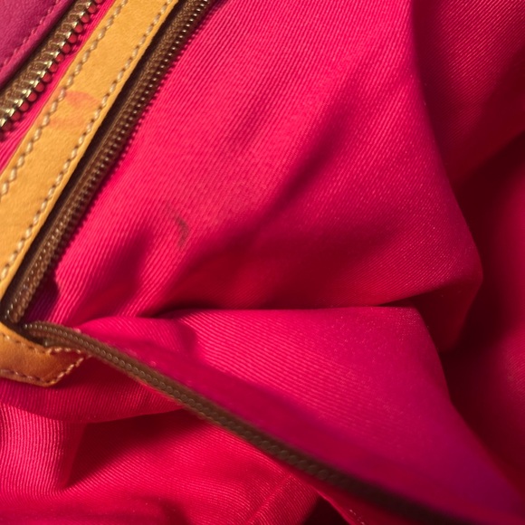 Coach Signature Canvas Pink Leather Trim Business Tote Laptop Work Bag F6432 - Picture 9 of 16